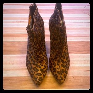 New Boutique 58 Stiletto Leopard Ankle Boots, 9M
